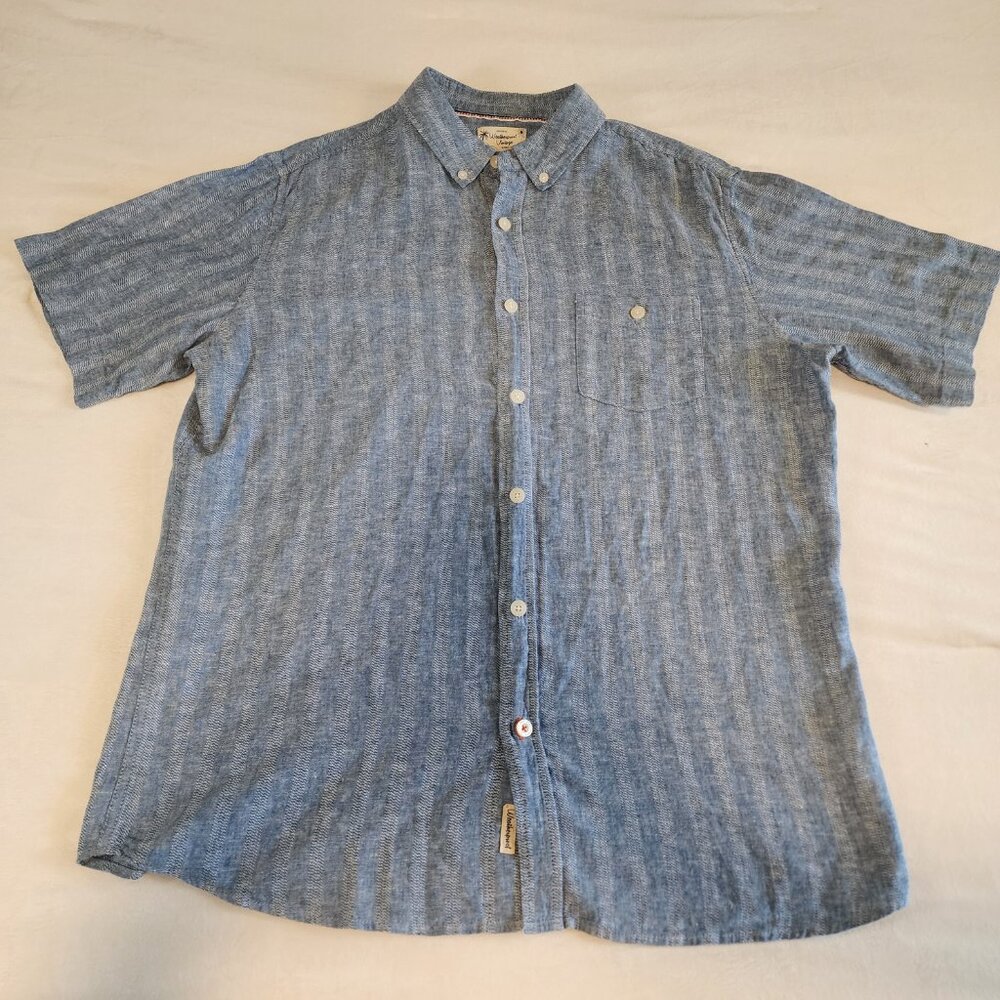 Weatherproof Vintage Linen Cotton Striped Shirt | Size L